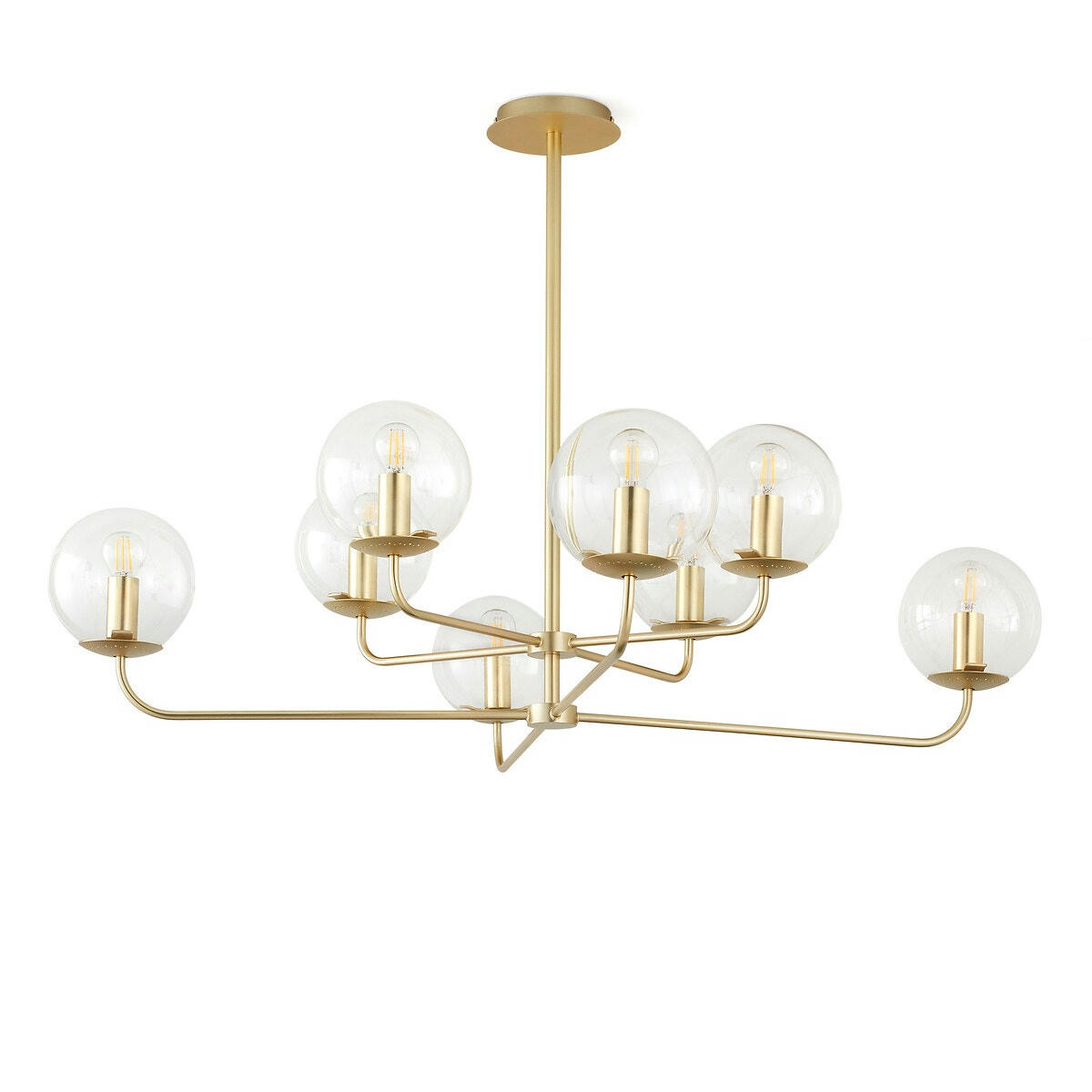 Suspension laiton et verre, Moricio
