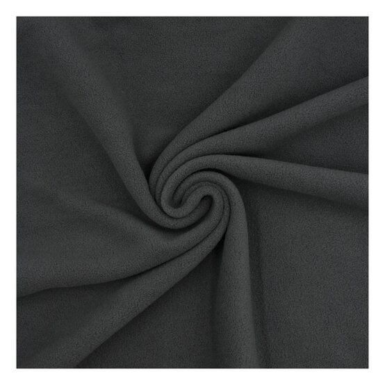 Grey Polar Fleece Fabric by the Metre