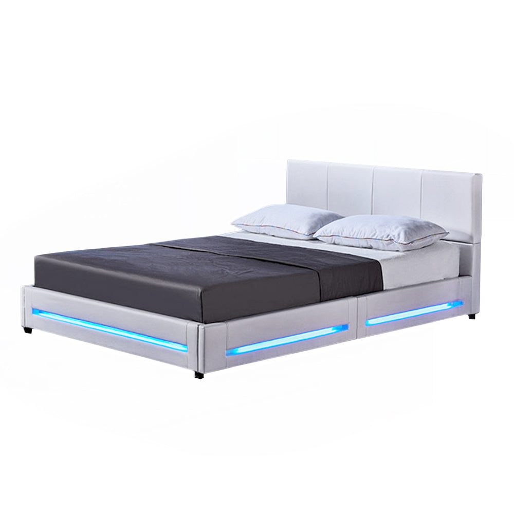 Home Deluxe LED bed ASTEROID Wit 160 x 200 cm