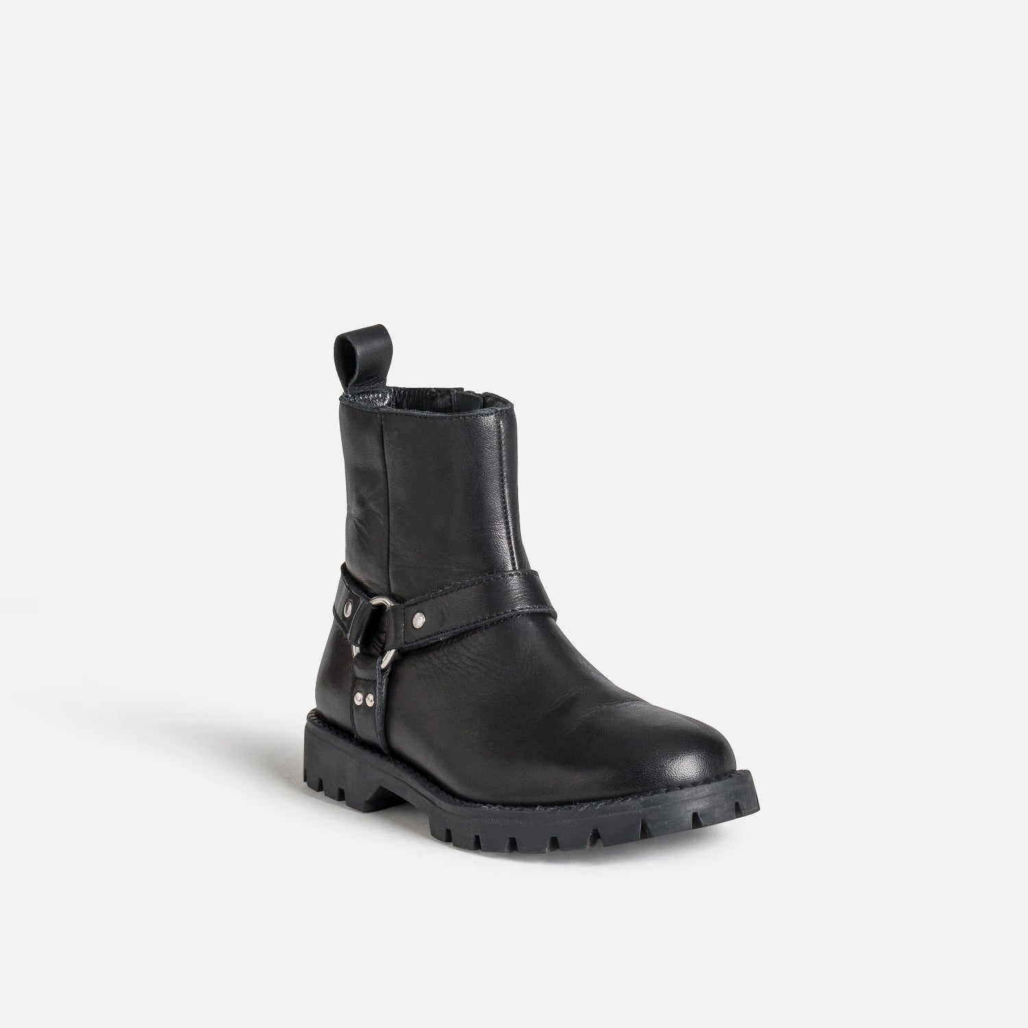 Boots motard BUGGY noir cuir