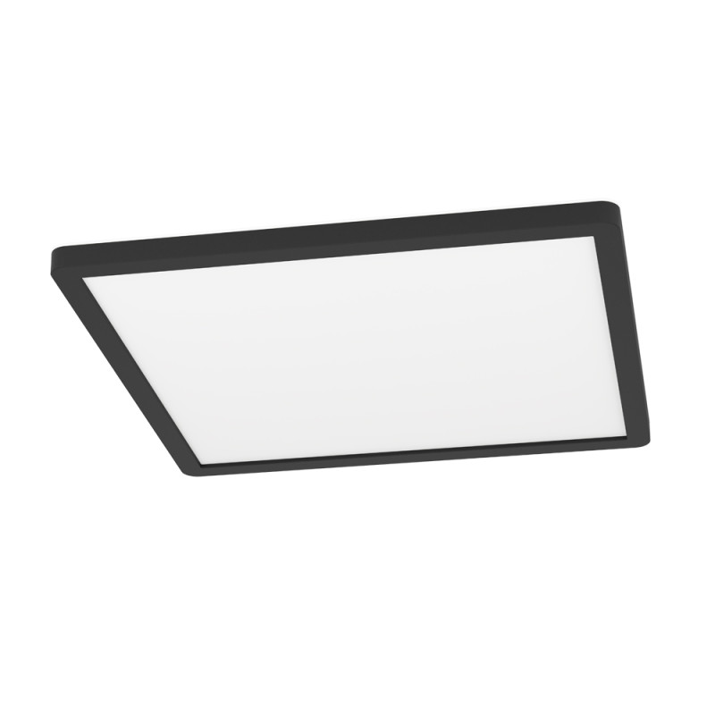 Plafonnier LED Minerario noir 29 x 29 cm blanc chaud 2540 lm 16,4 W EGLO