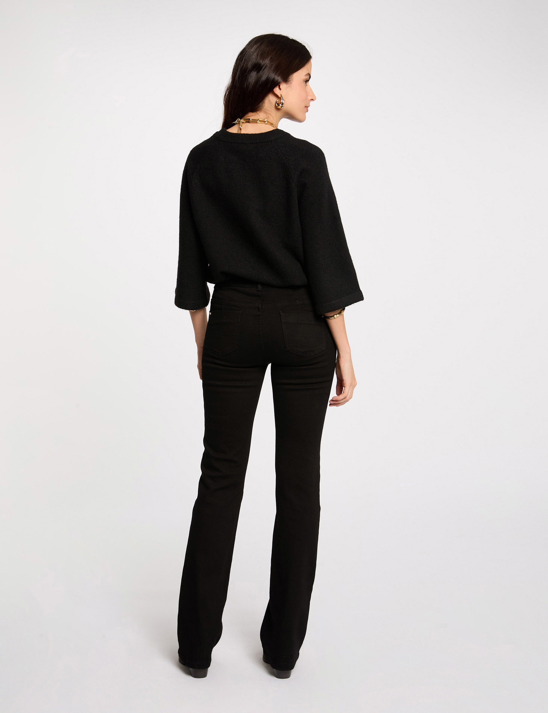 Bootcut Jeans With Flap Pockets Black Women