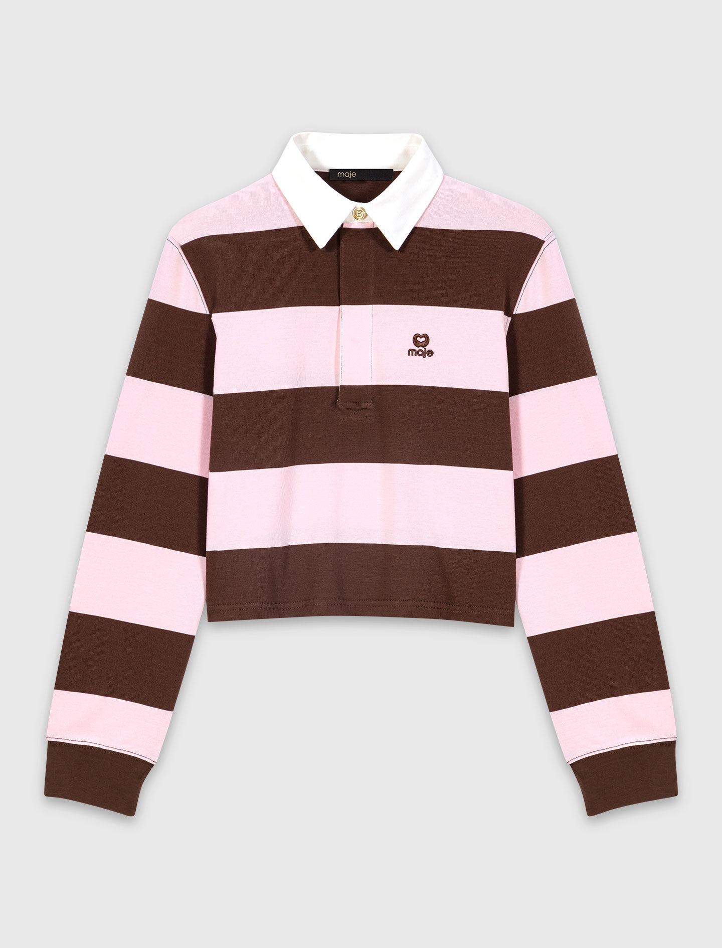 Sweatshirt polo à rayures