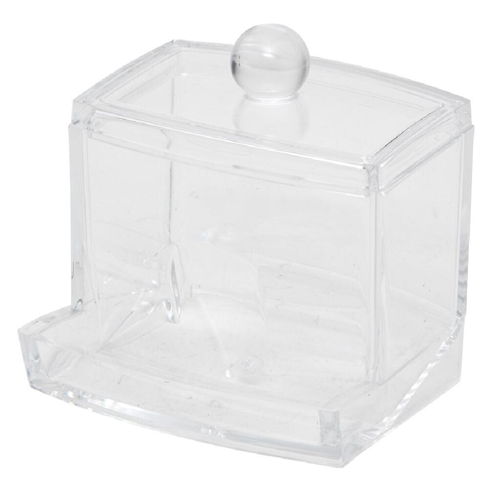 BoÎte distributeur à coton tige transparent