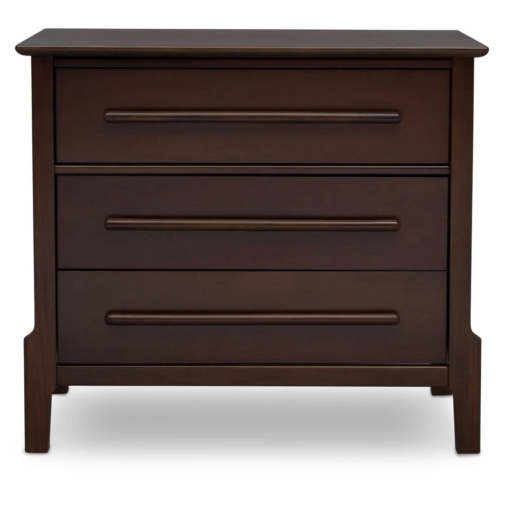Serta Mid-Century Modern 3 Drawer Dresser with Changing Top, Grey
