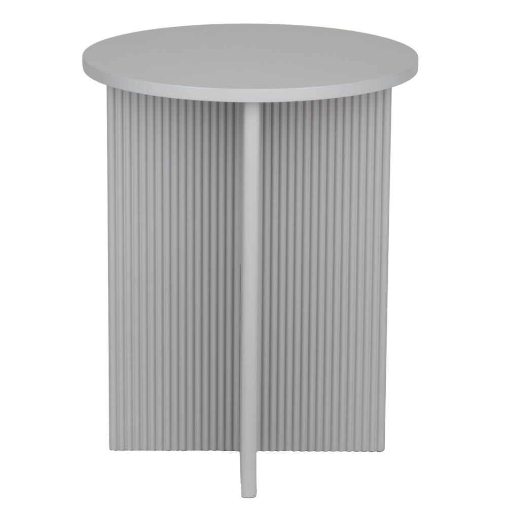 Bout de canapé rond en bois Elton blanc Ø40xH49,5cm