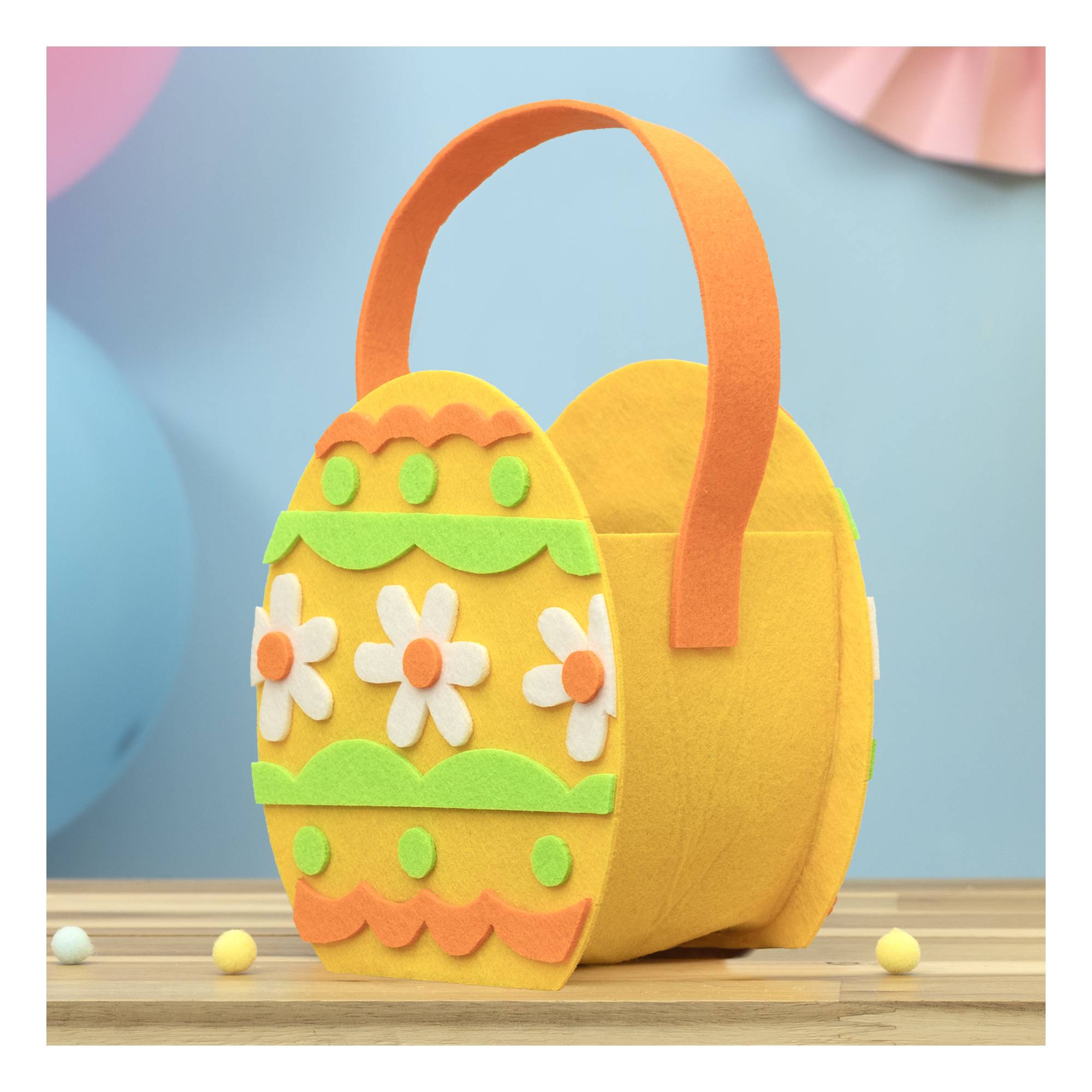 Yellow Egg Felt Bucket