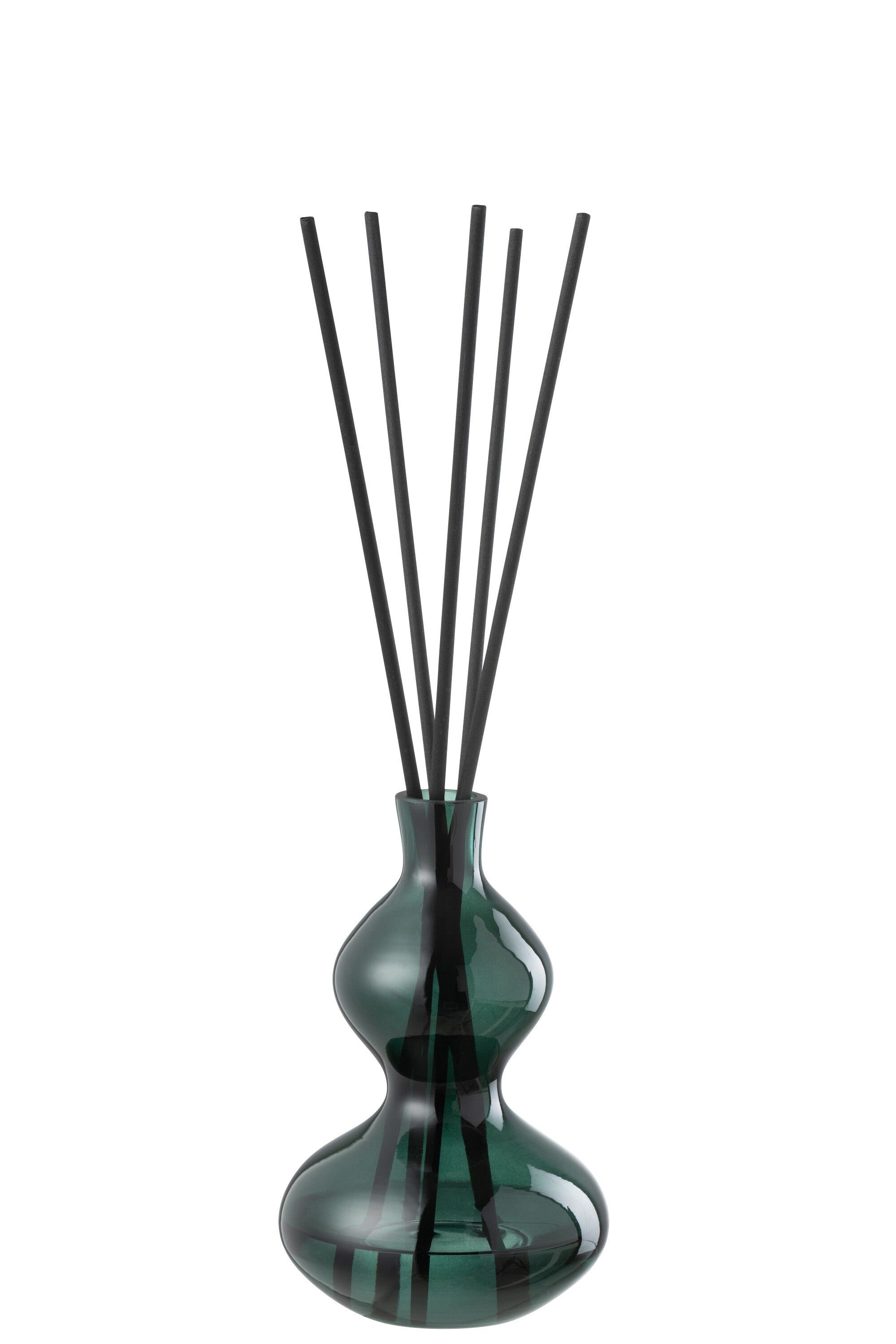 J-Line geurstokjes Cedar Breeze - glas - donkergroen - small