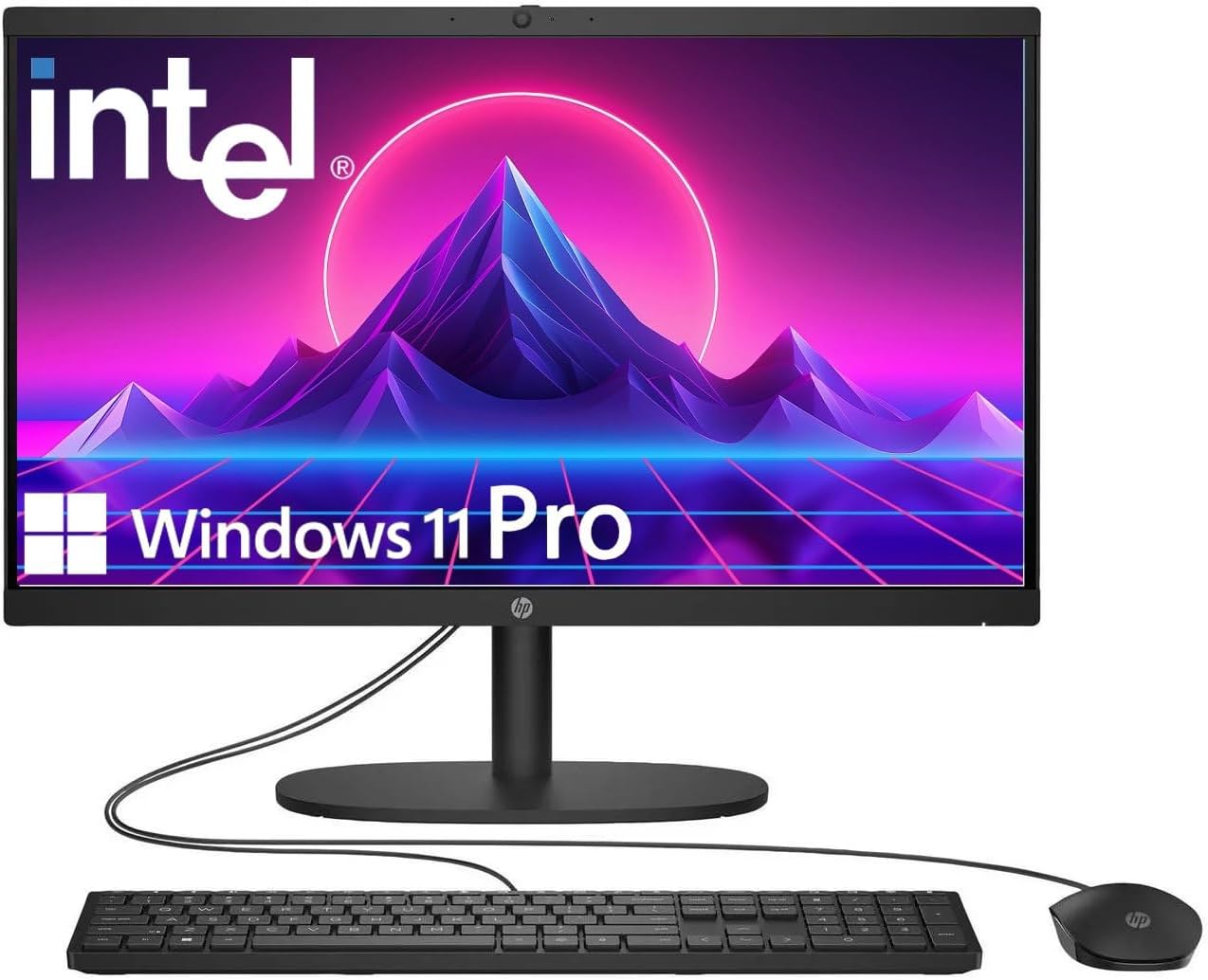 HP 2025 22 FHD All-in-One Desktop Computer • The New Version for Everyday Use • Latest 13th Gen Intel Quad-Core CPU • 8GB DDR5 • 128GB Storage • HDMI • Type-C • Wi-Fi • HD Webcam • Win11 Pro • Black