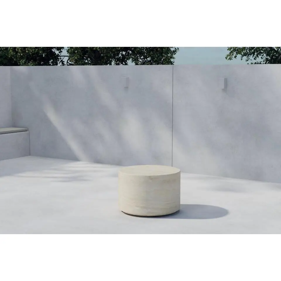 Hioshop Lissabon tuintafel salontafel &Oslash;60cm beige