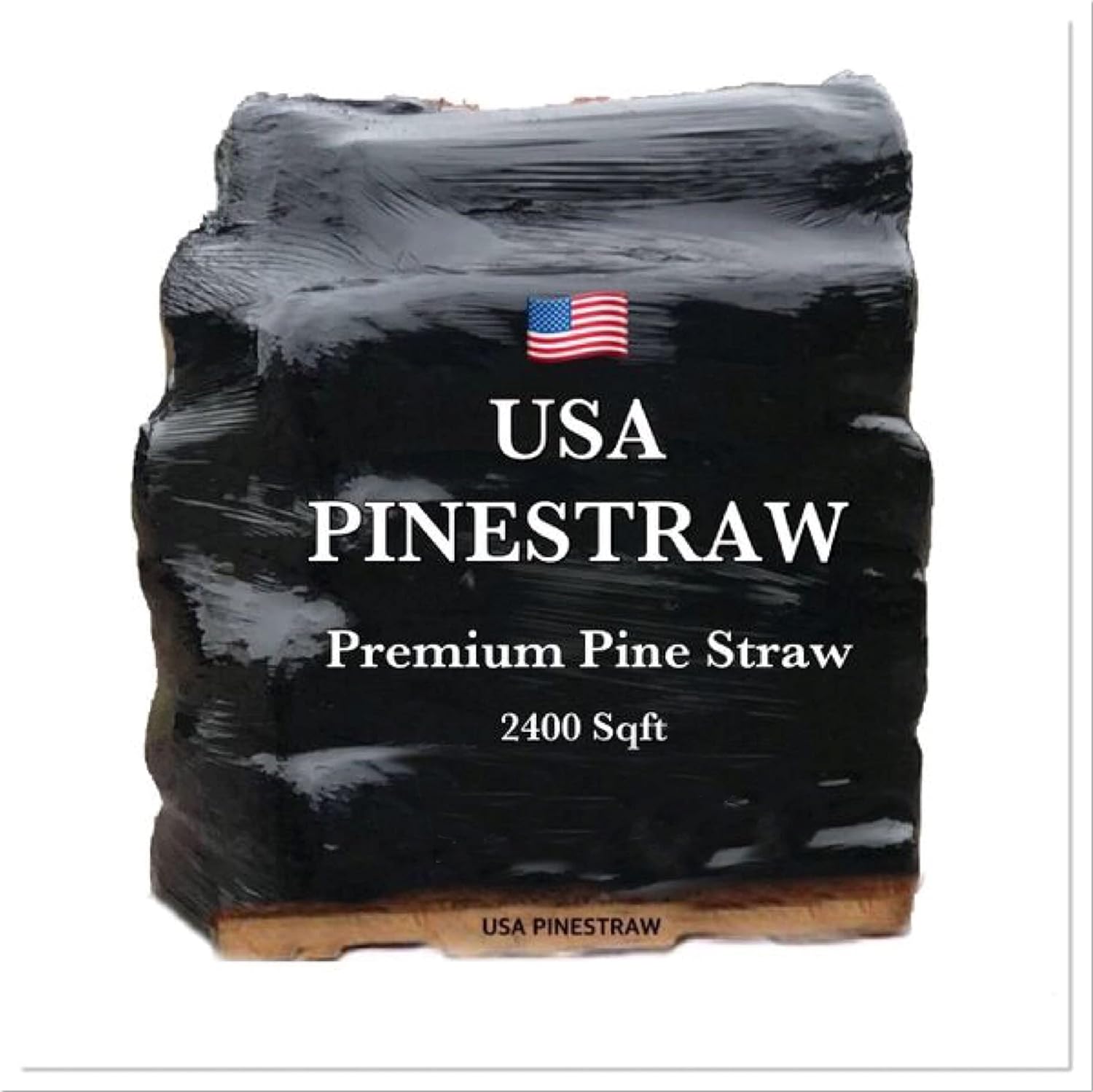 Long Needle Pine Straw Mulch - 2400 Sqft Coverage 1 Set - Premium USA Harvested PineStraw for Landscaping  Weed Control  Moisture Retention & Erosion Control - USA Pinestraw