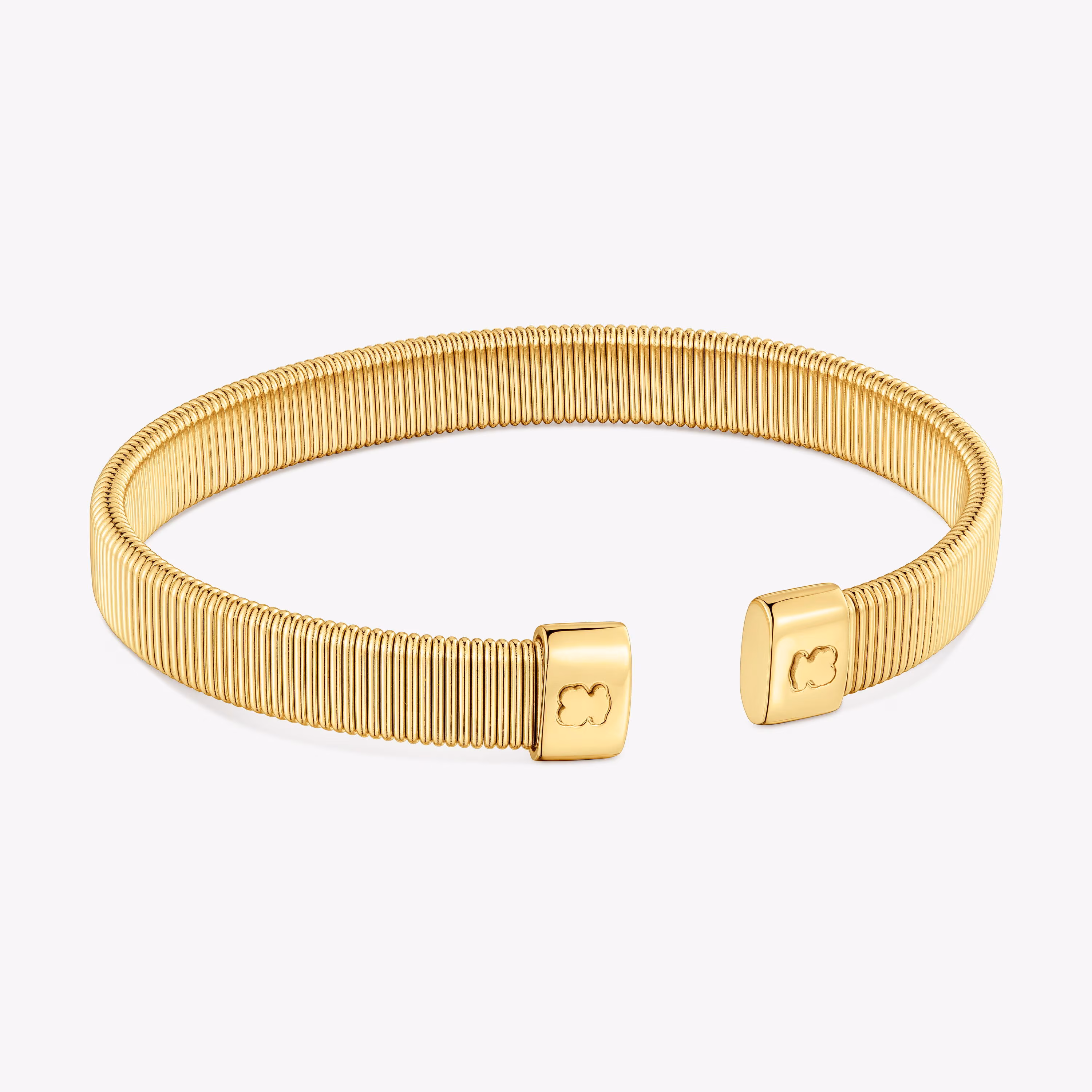 Pulsera esclava de acero dorado 8 mm Bulevard