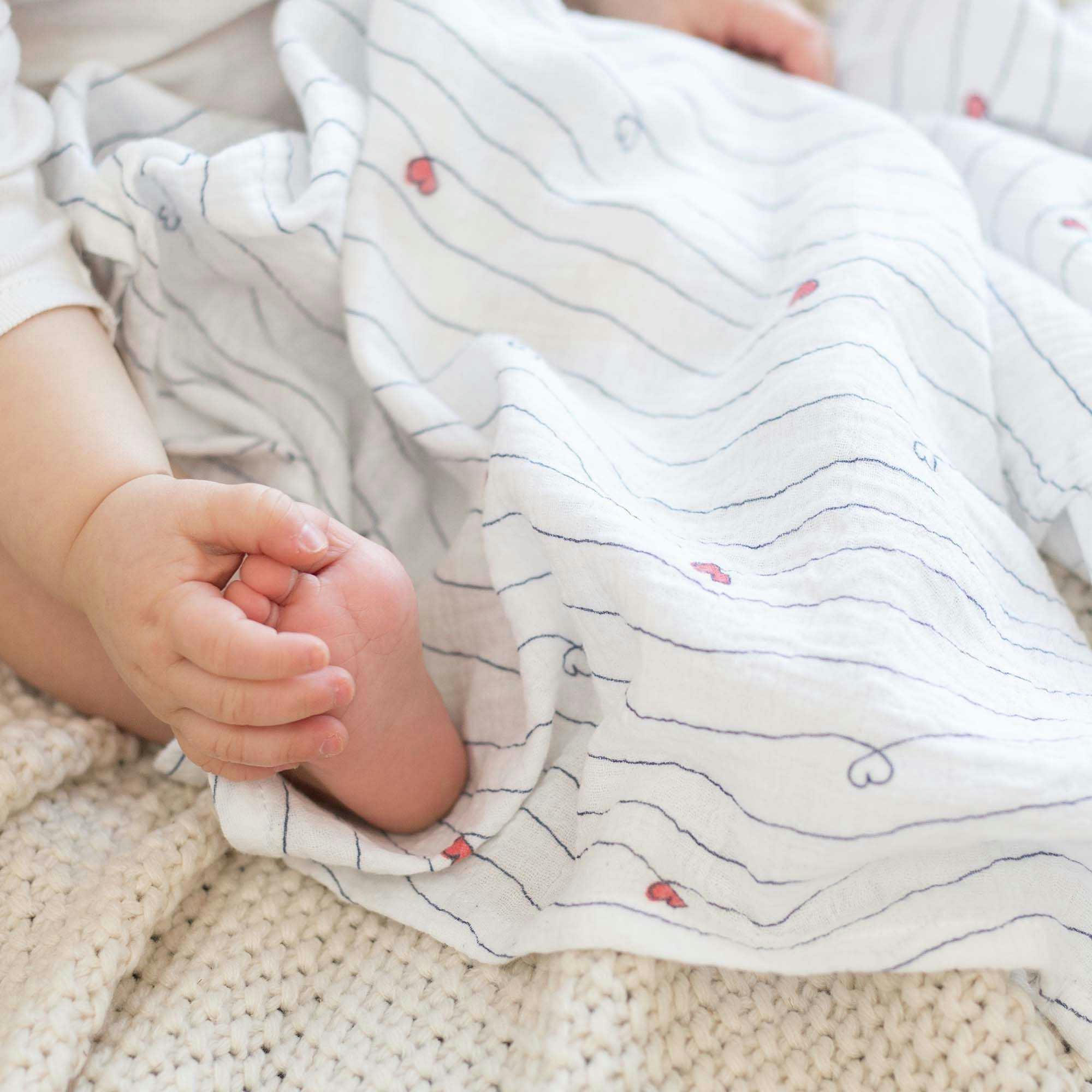 - Lot de 3 langes bébé  Bleu