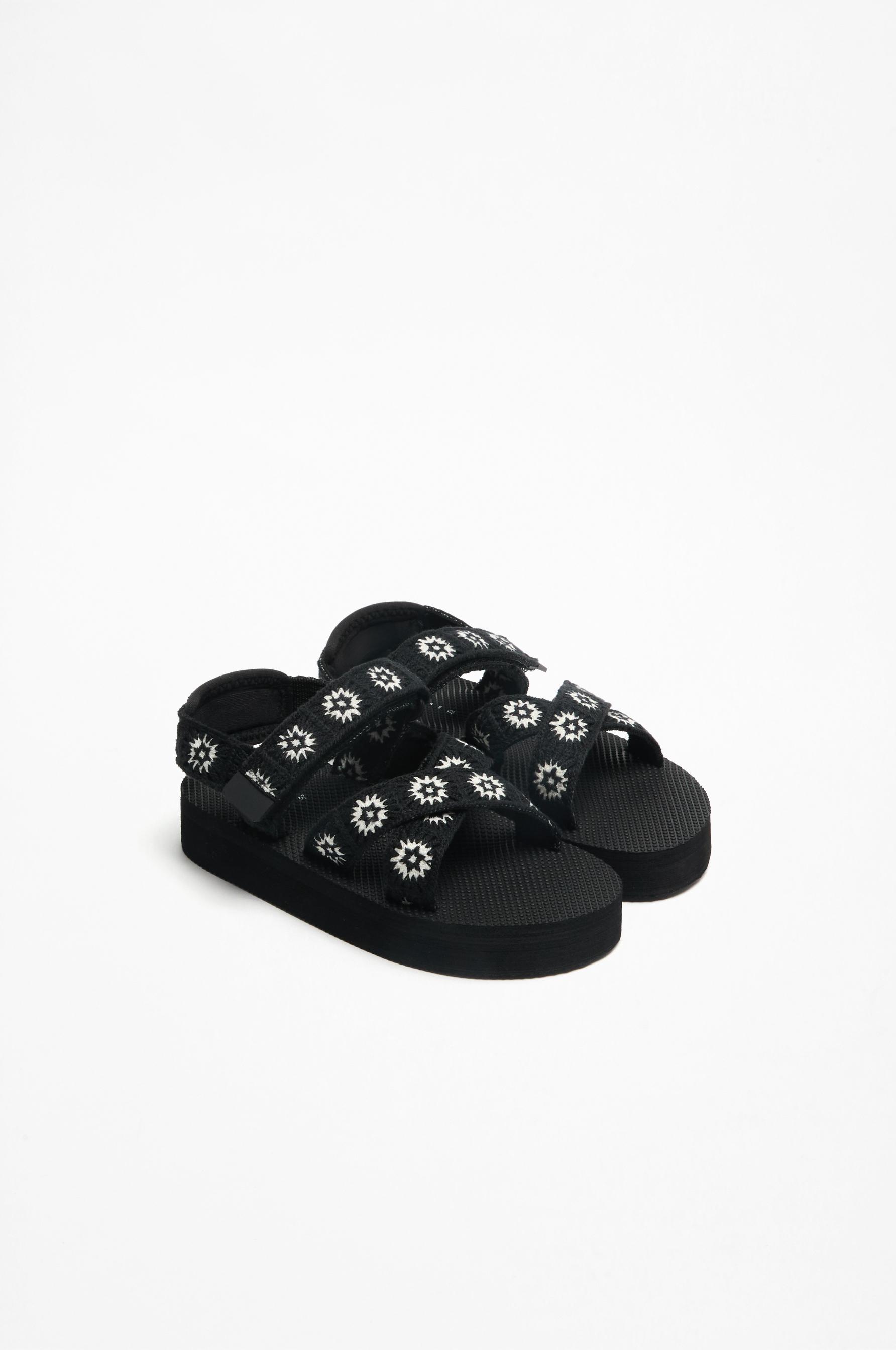 Sandalia plataforma crochet