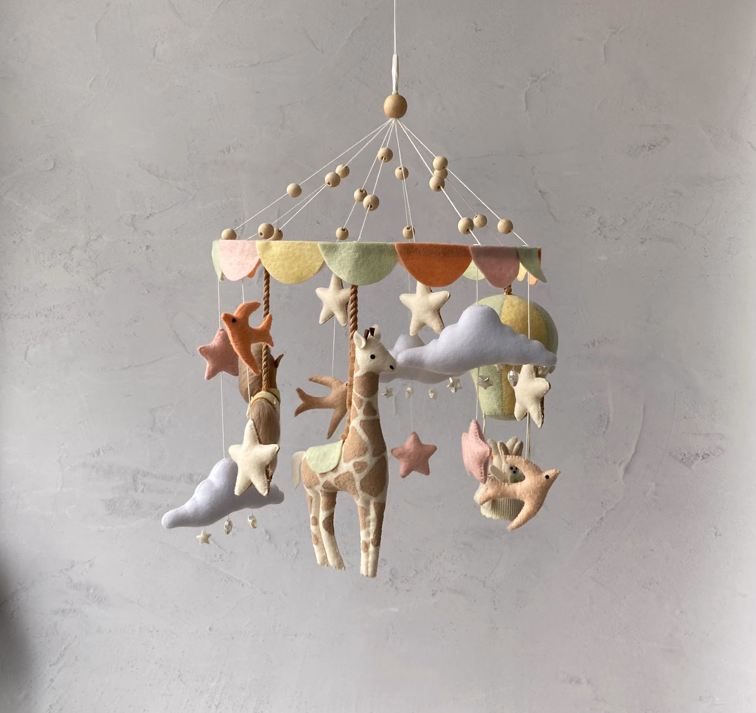 Girl baby mobile, carousel mobile, toddler girl decor, crib mobile, hanging nursery decor, custom mobile, baby shower present, new mom gift.
