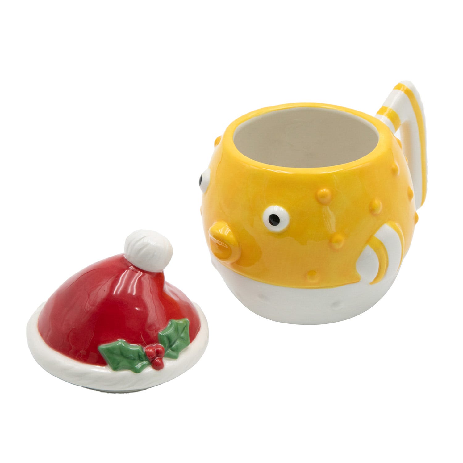 Tazza natalizia pesce pagliaccio giallo 600 ml ceramica