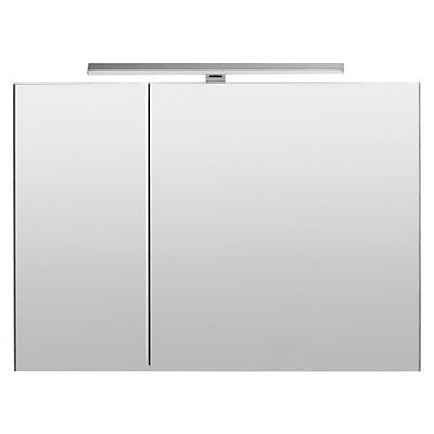 Armoire de toilette avec miroir effet chêne clair l.90 cm, Calao
