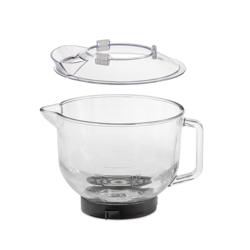 Glasschüssel mit Accessoires