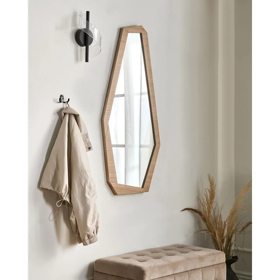 CHANU - Wandspiegel - Lichtbruin - Hout