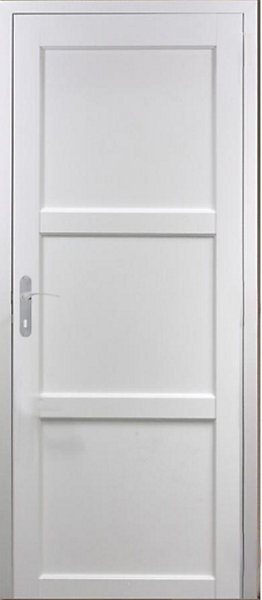 Bloc Porte Korya Blanc 3 Panneaux H204 X L83 Cm Côte Tableau P.droit Gd Menuiseries