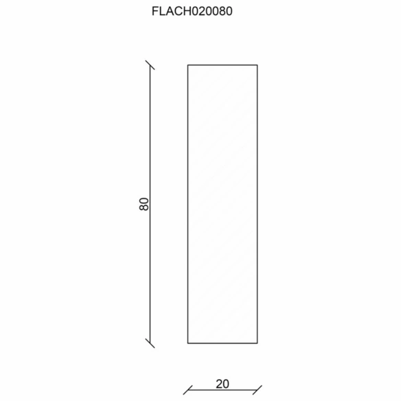 Flachleiste, Fichte- & Kieferholz natur, LxHxT: 200 x 8 x 2 cm