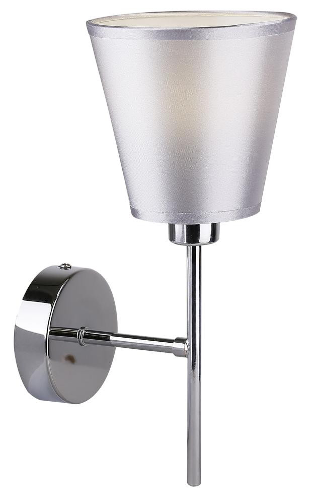 Lampa kinkiet VOX 1x40w e14 chrom z abażurem