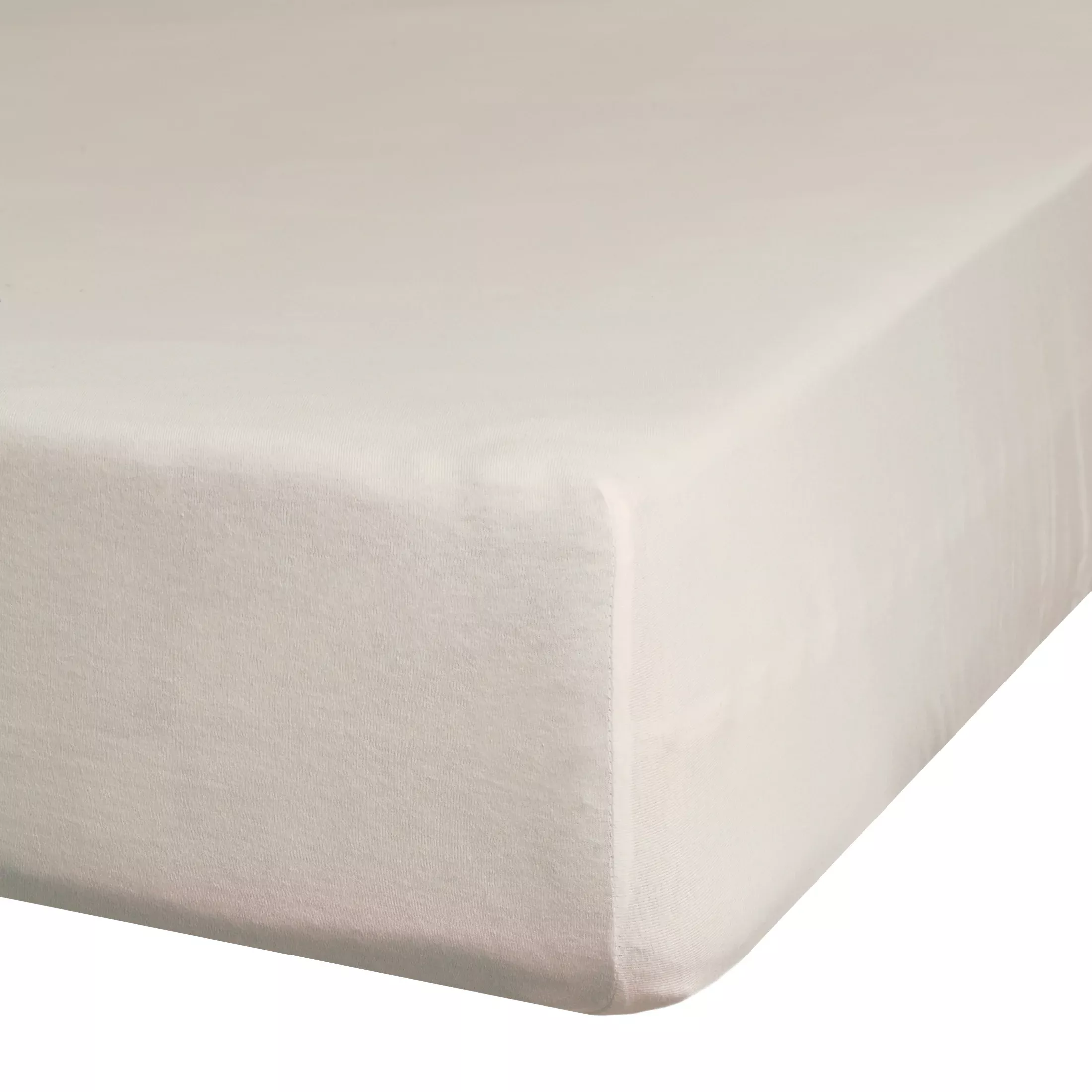 Prześcieradło gładkie z gumką 160x200 cm z satyny bawełnianej kolor beżowy 125 g/m2 NOVA 3