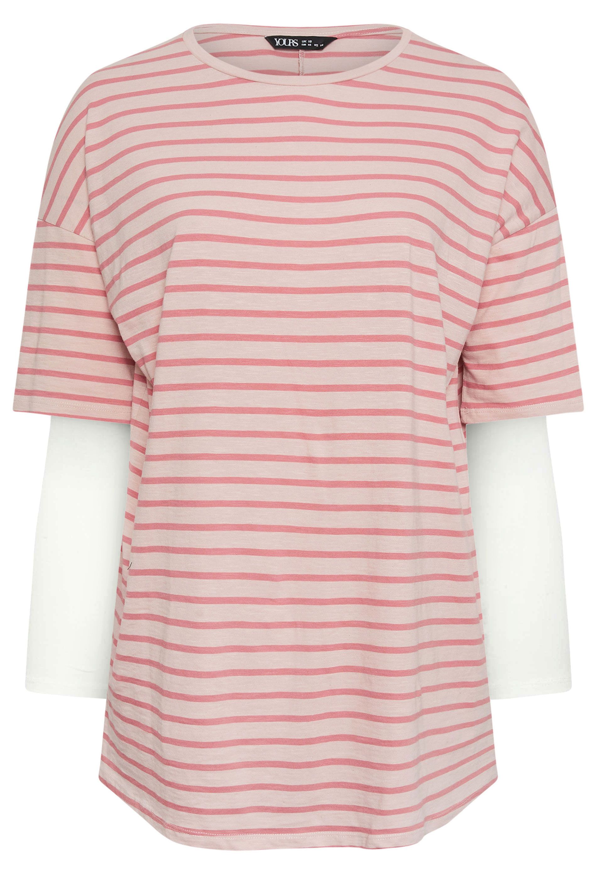 Yours Stripe Double Layer Top