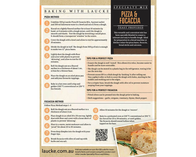 Laucke Focaccia & Pizza Dough Mix 1kg