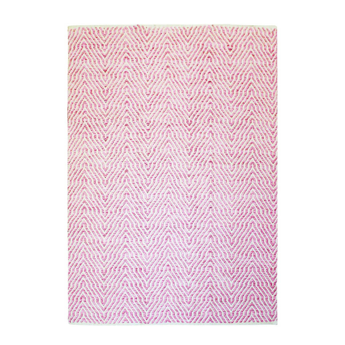 GLAZE - Tapis design en Coton Rose 80x150 cm