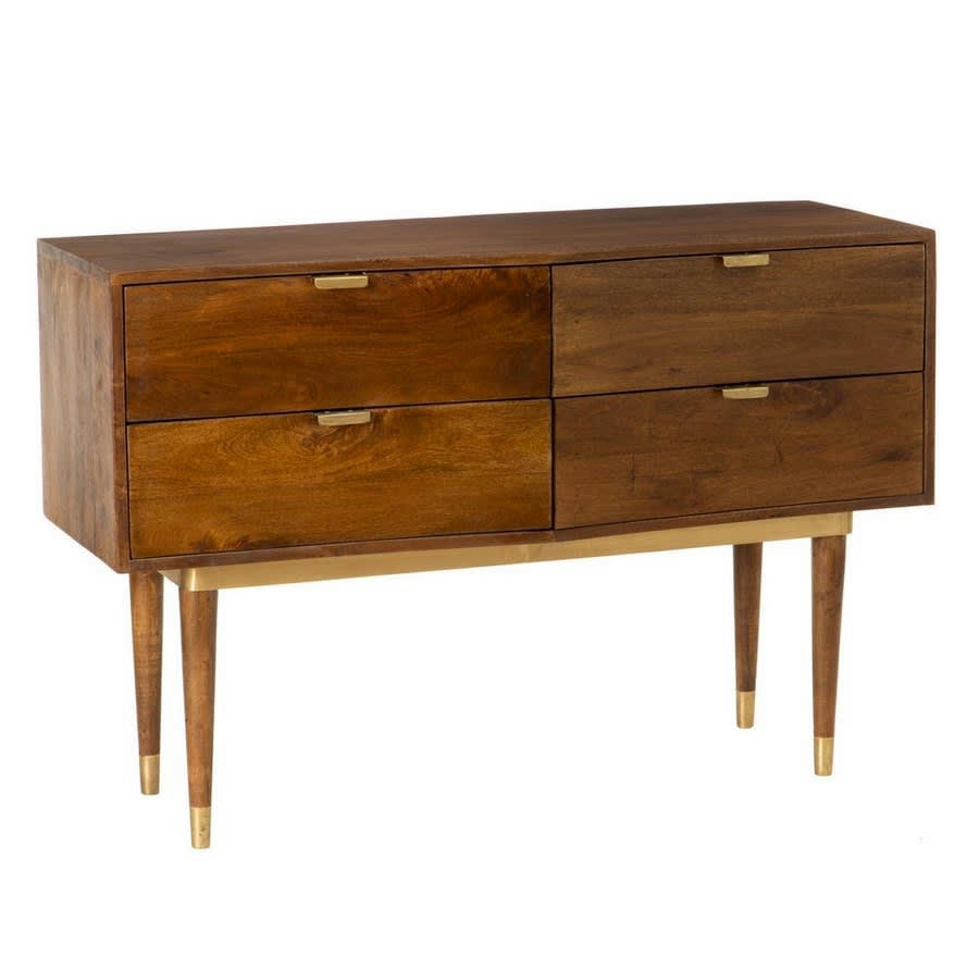 - Commode en manguier avec 4 tiroirs