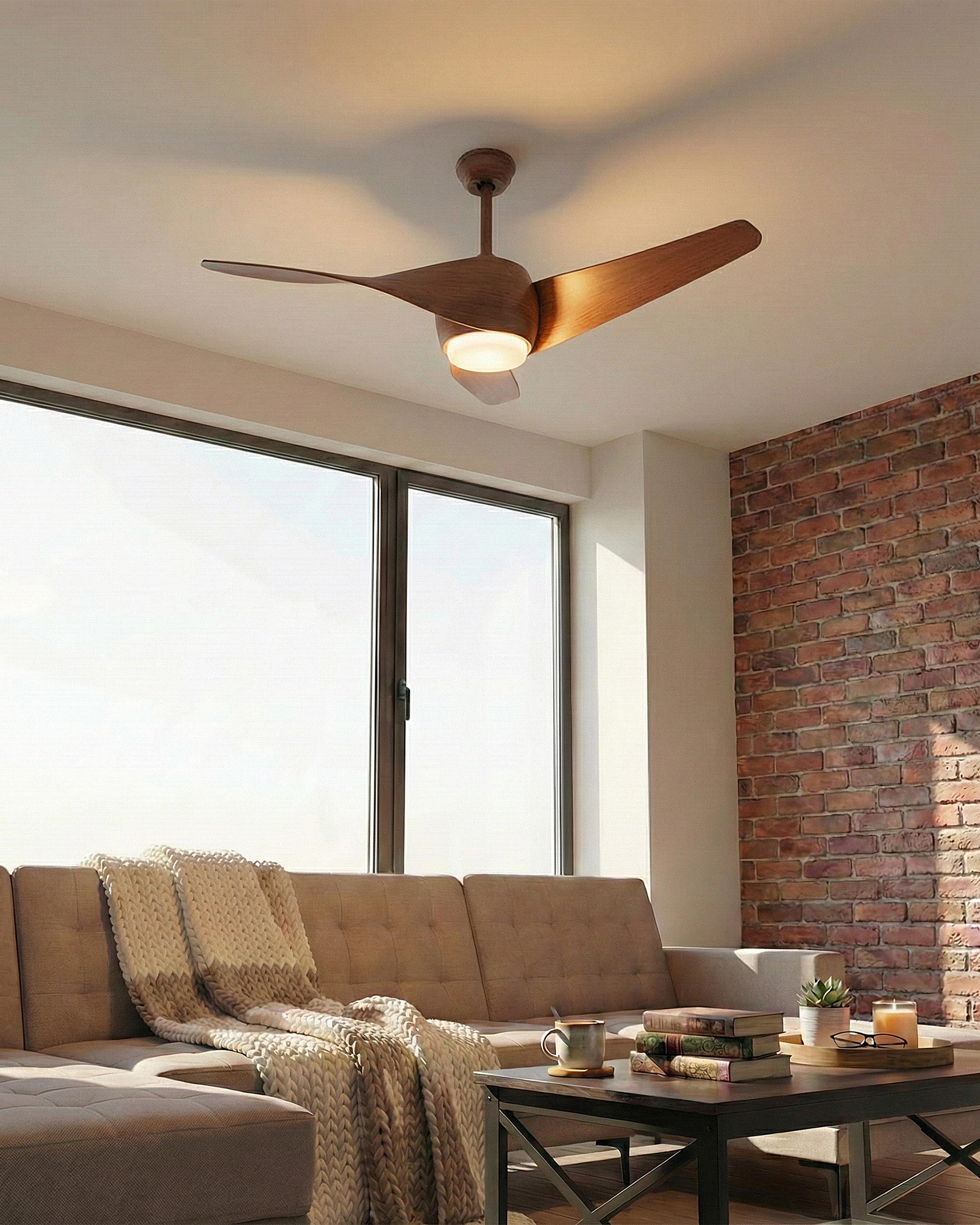 Ceiling Fan with Light PARIA with Remote Brown