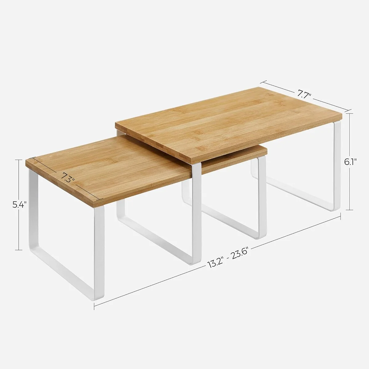 SONGMICS Kitchen Cabinet Shelf 2 Set Cabinet Counter Organizers