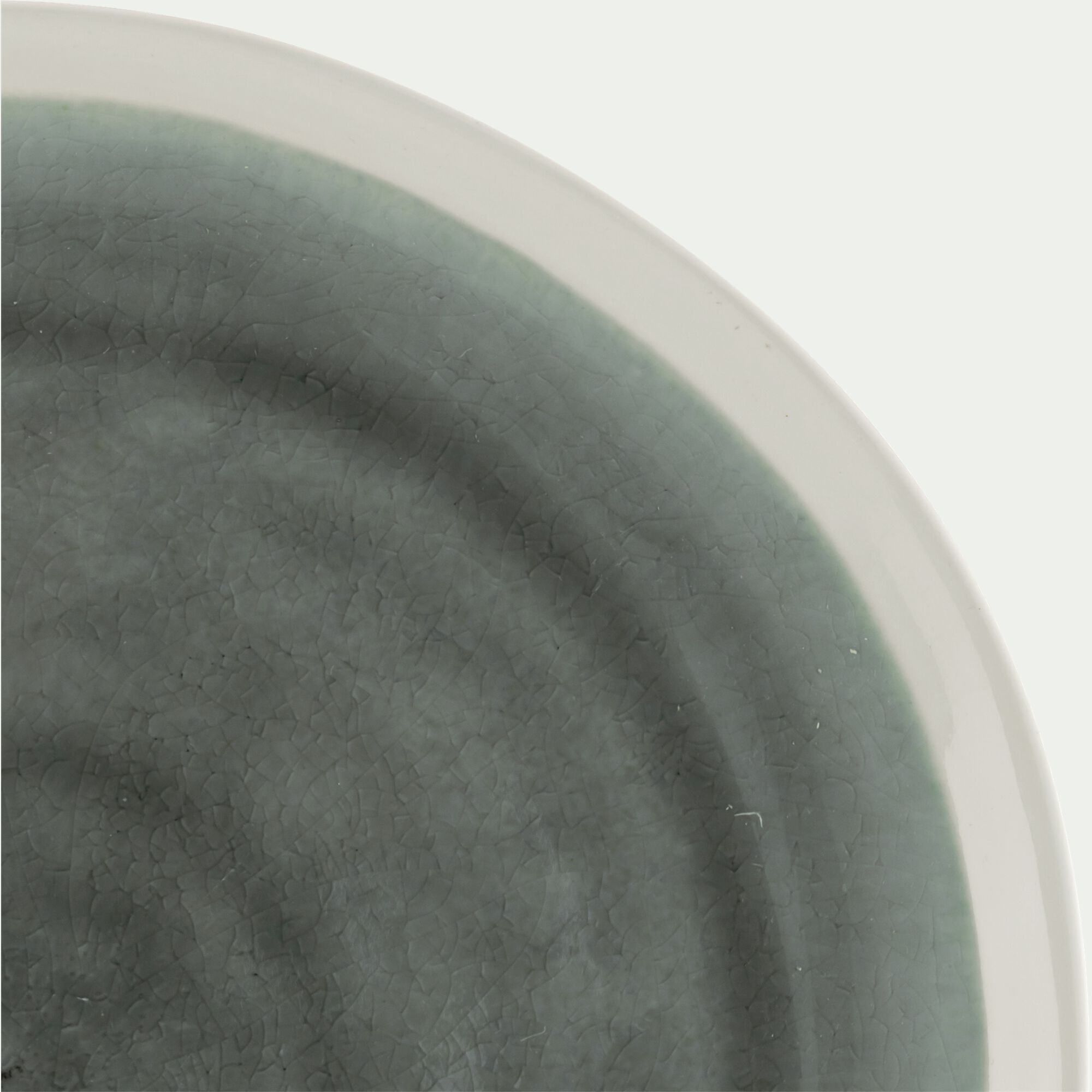 LAGON - Assiette plate en grès D27,5cm - bleu autan