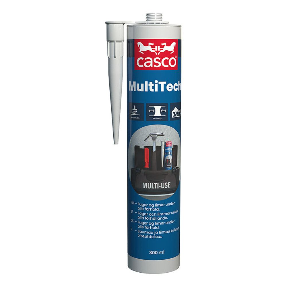 FUGEMASSE CASCO MULTITECH ALLROUND HVIT 300 ML