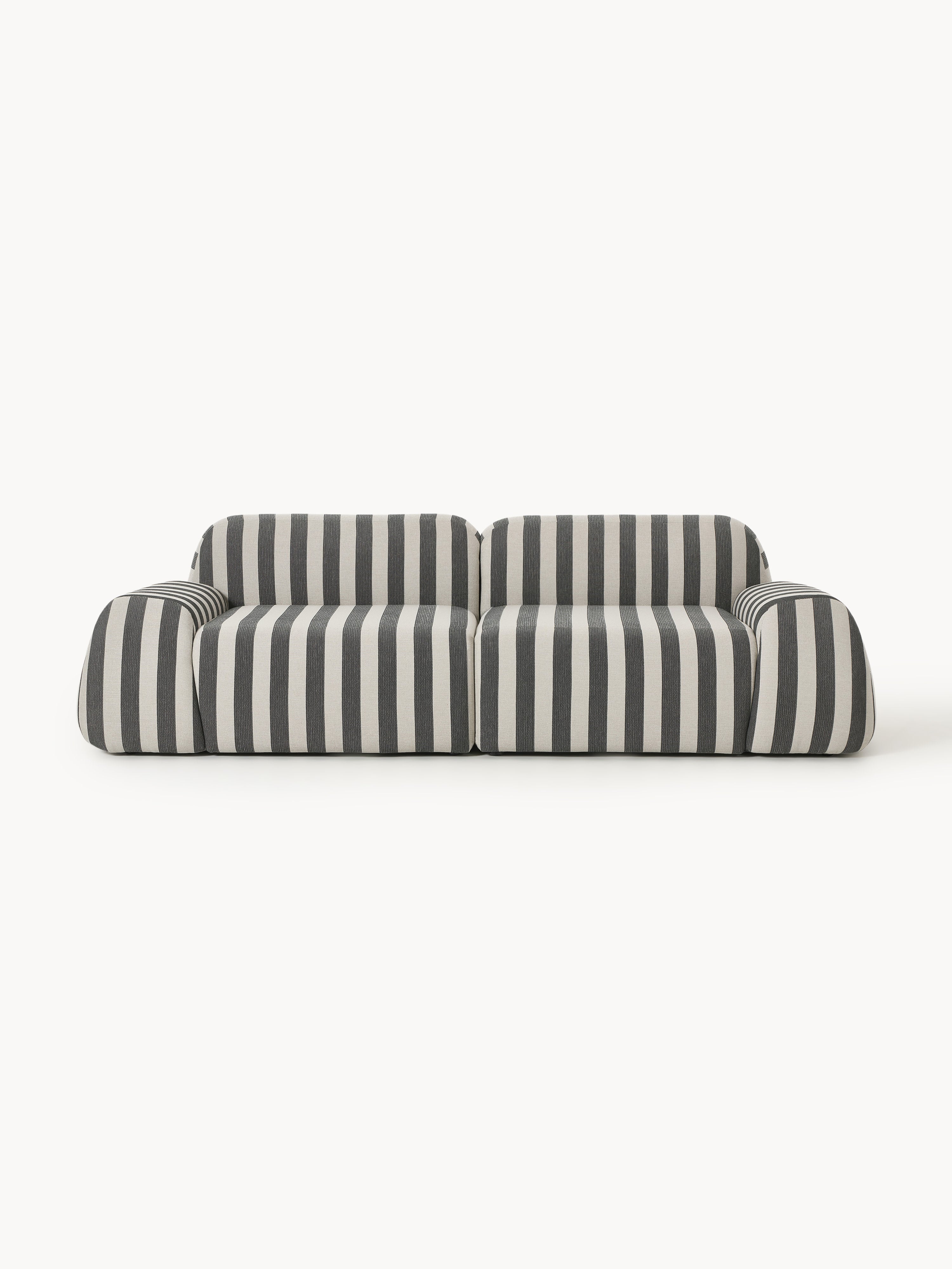 Gestreiftes modulares Sofa Wolke (3-Sitzer)