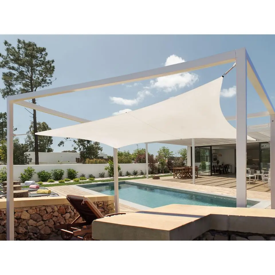 LUKKA - Schaduwdoek - Gebroken wit - 300 cm - Polyester