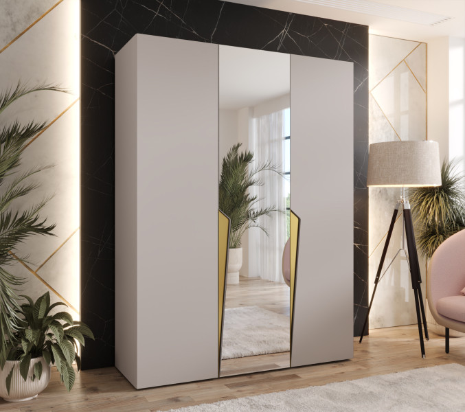Szafa uchylna z lustrem PIANO 2 150 wys 202 cm Kaszmir   u Złoty