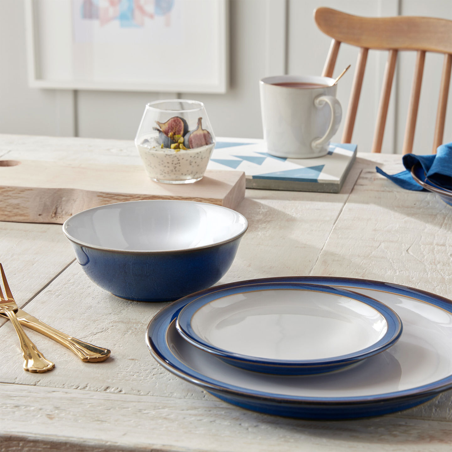 Imperial Blue 4 Piece Dinner Set
