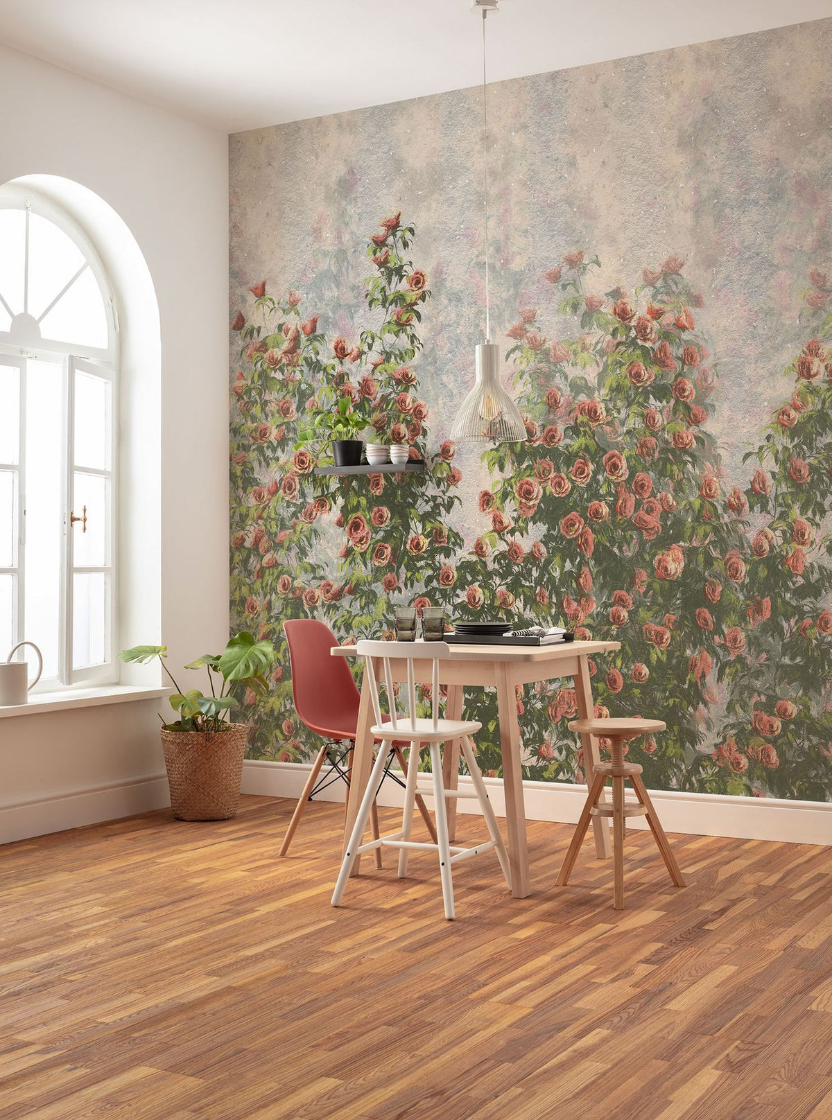 Komar fotobehang rozen groen en roze - 300 x 250 cm - 611209