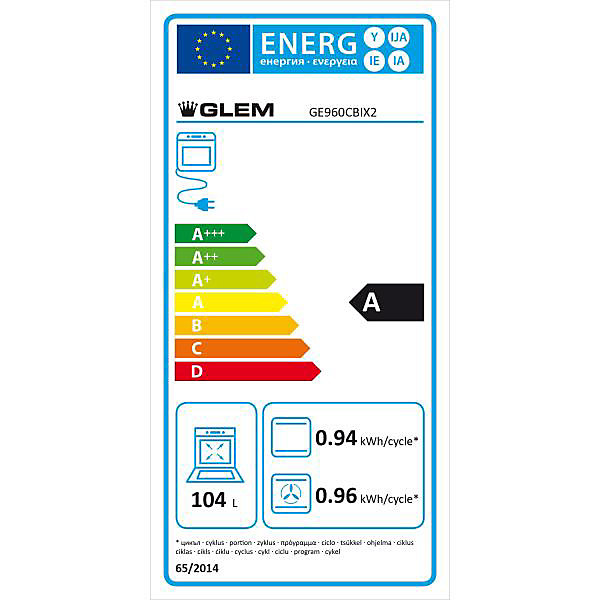 GLEM piano de cuisson mixte 90 cm inox GE960CBIX2
