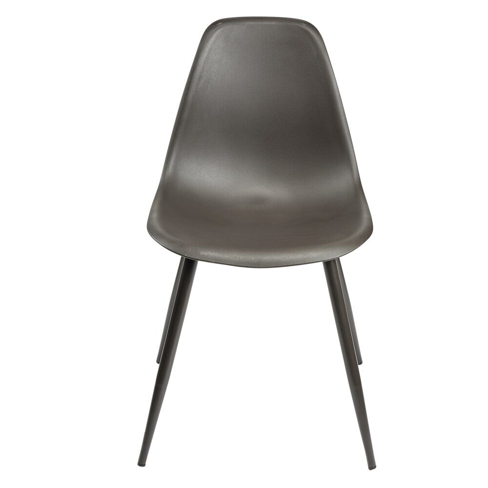 Chaise First assise polypropylène pieds métal noire L42,5xP50xH78,5cm
