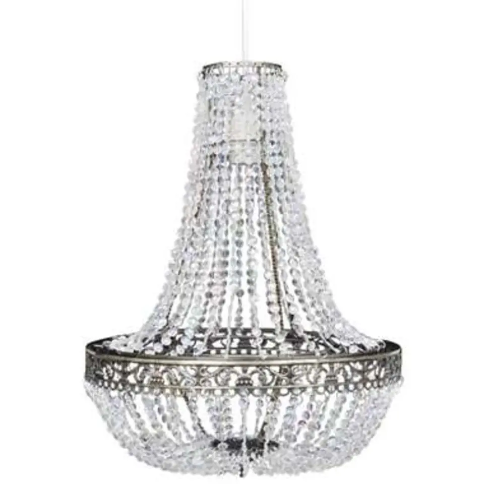 vidaXL - Plafondlamp - Transparent - Staal - 36.5 x 46 cm