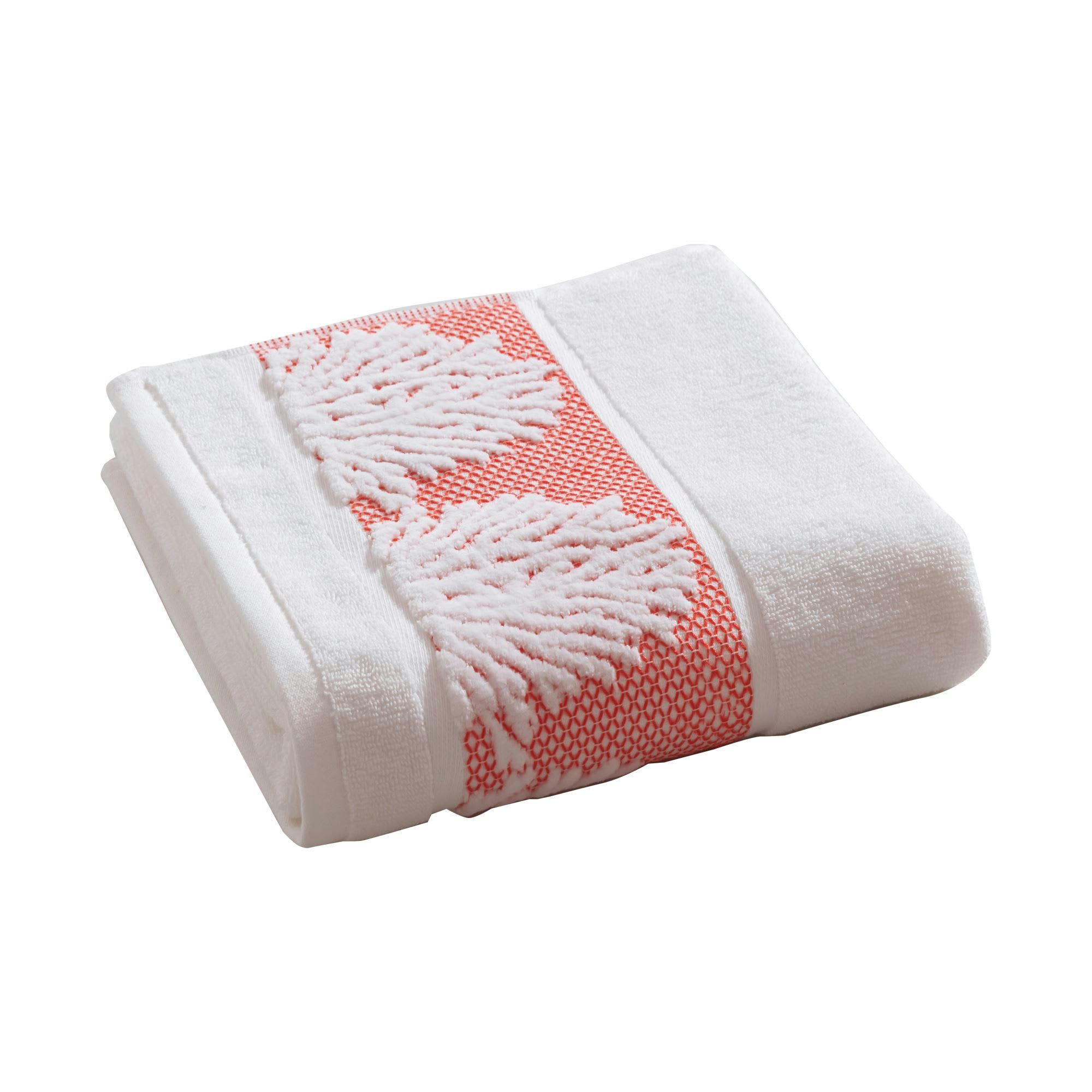 CORAIL - Serviette de toilette 50x100 blanc en coton 520 g/m²
