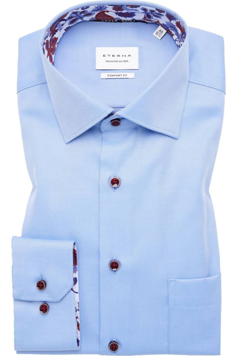 ETERNA Cover Shirt Comfort Fit Hemd blau, Einfarbig