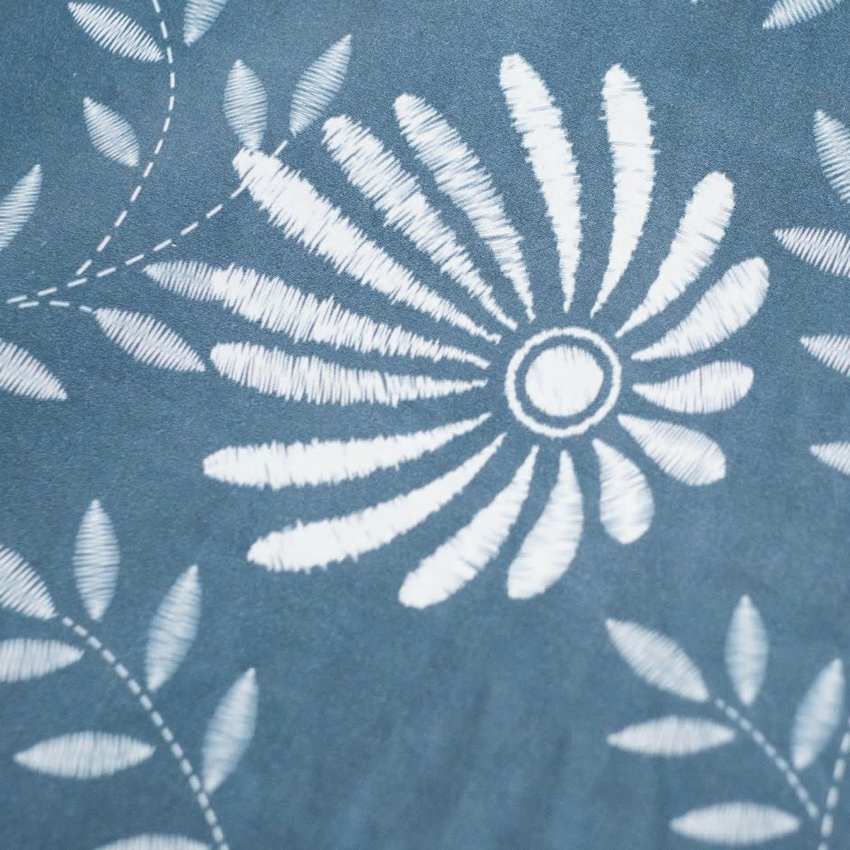 - Parure de lit en Coton Bleu 240x220 cm