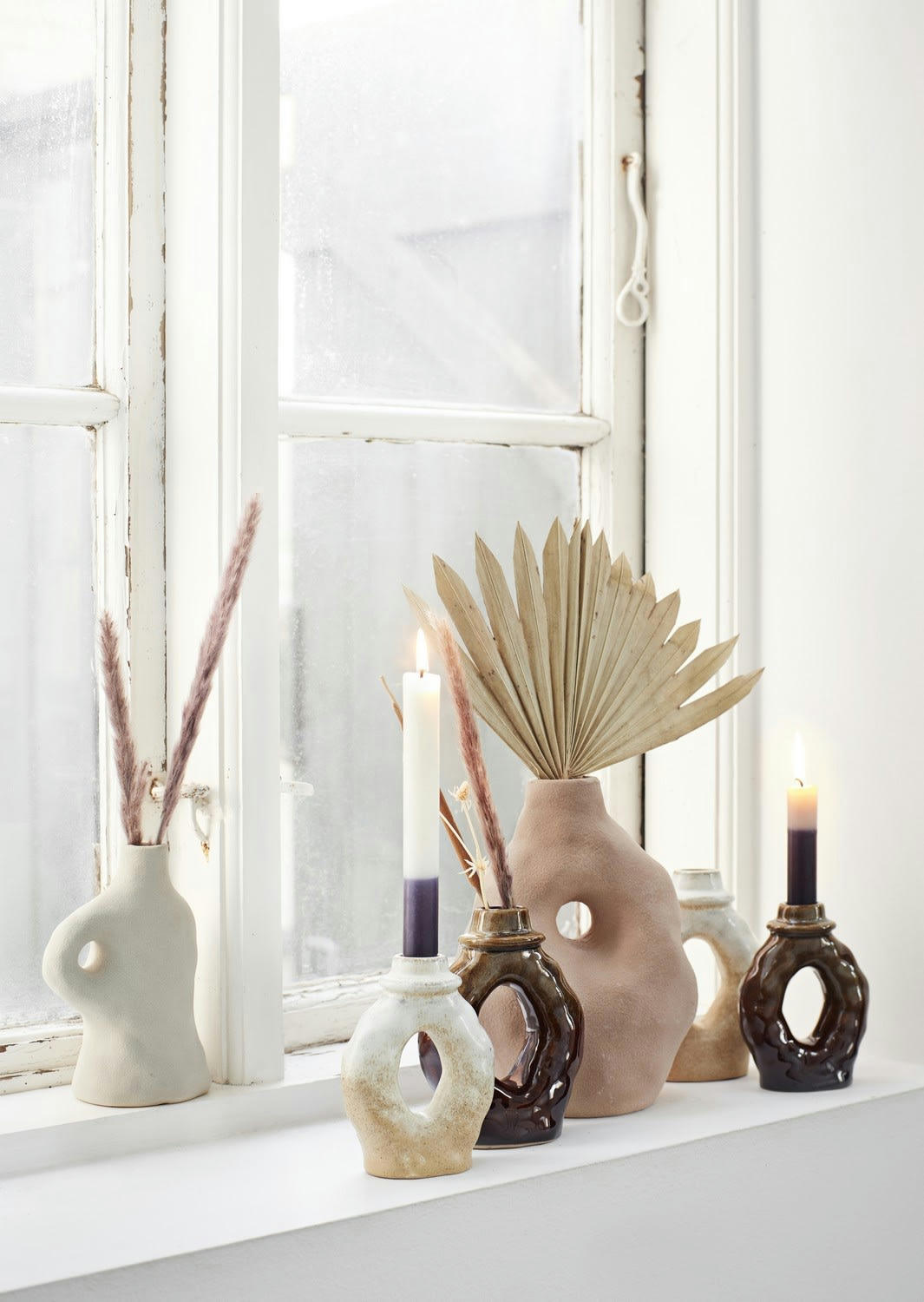 - Vase Grès Brun 6X11