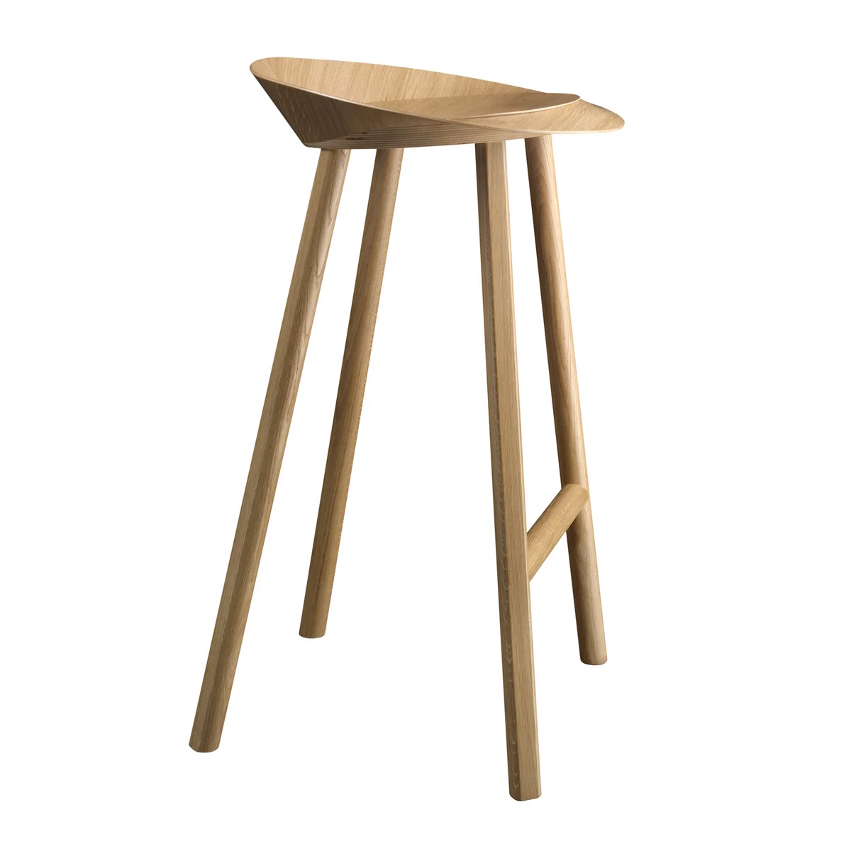 e15 - ST10 Jean Barhocker H 79 cm, Eiche klar lackiert