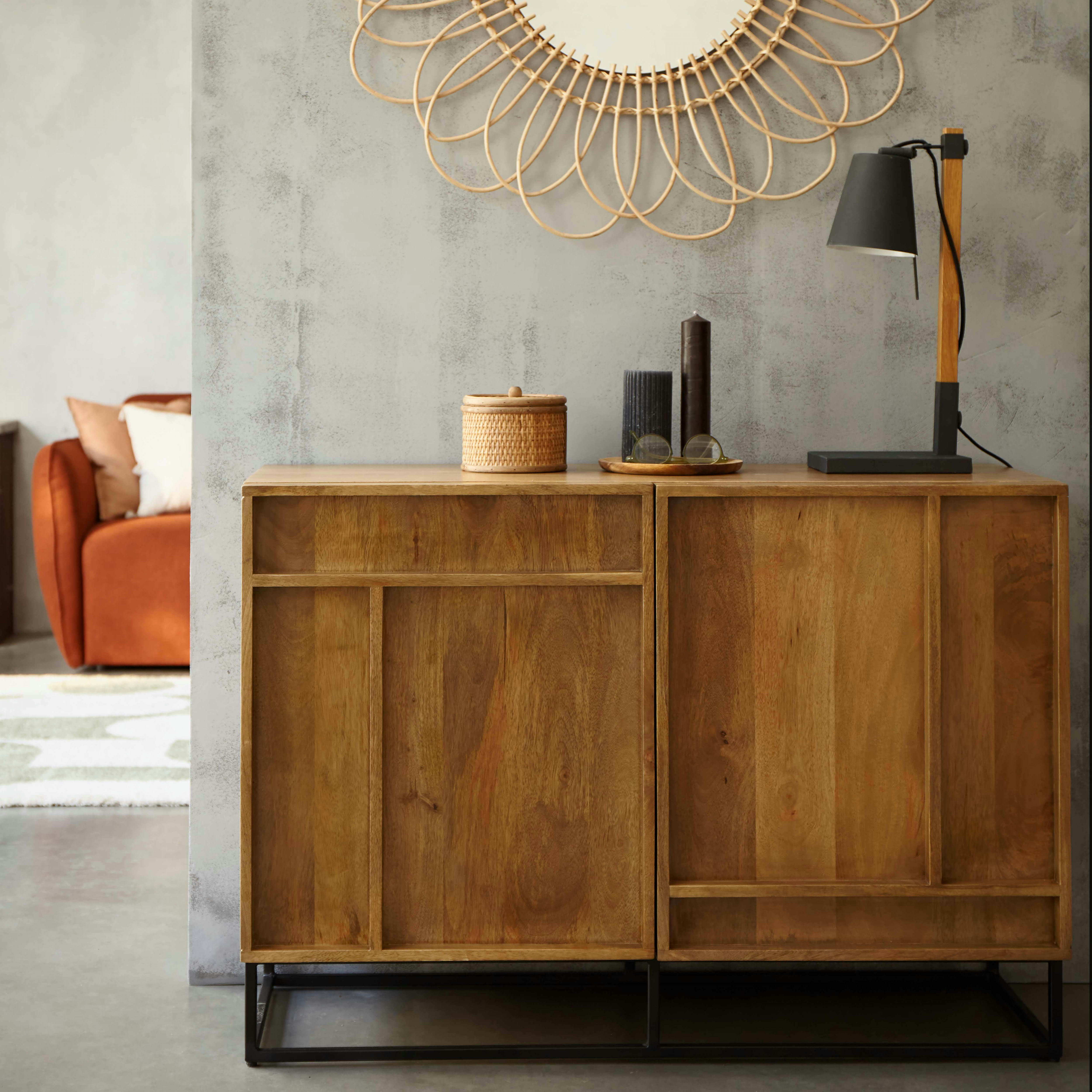 TILDA - Buffet en manguier massif 2 portes