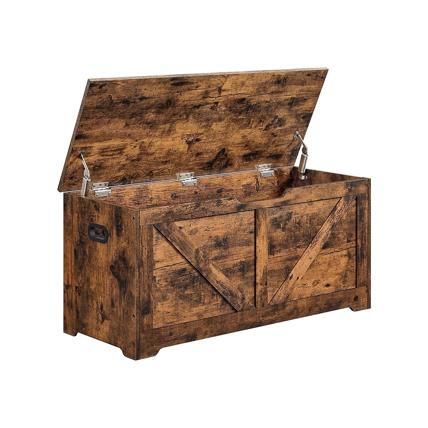 Coffre de rangement avec 2 charnières de sécurité